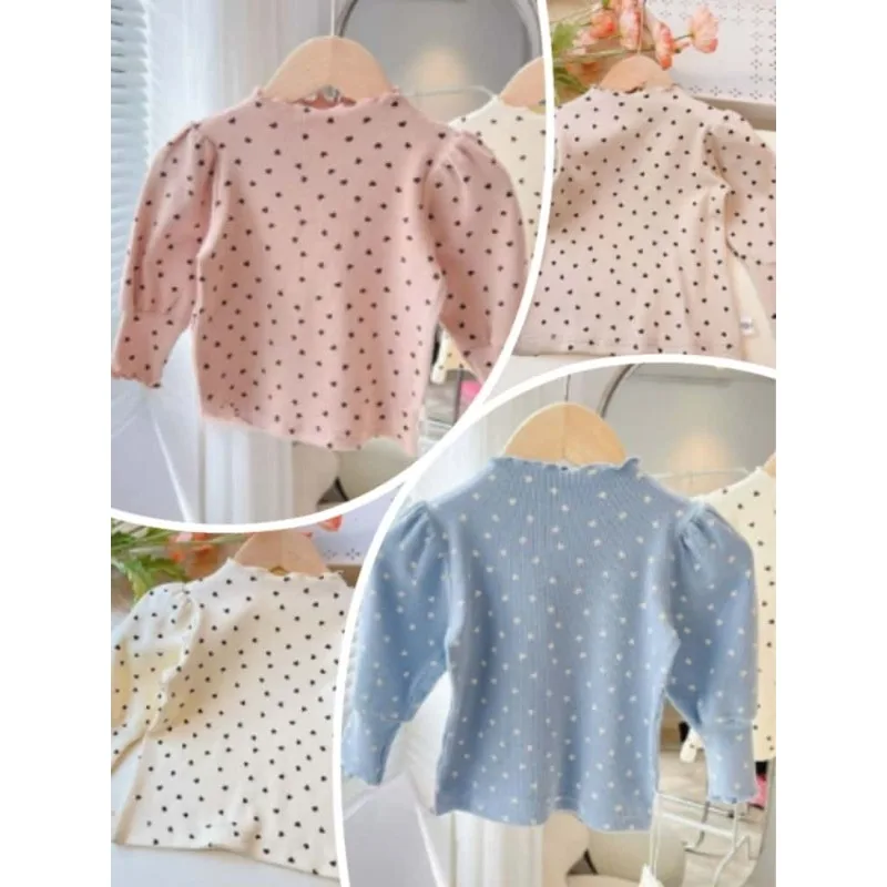 Camiseta manga larga niña con detalle burbujas para primavera y otoño - imagen 2