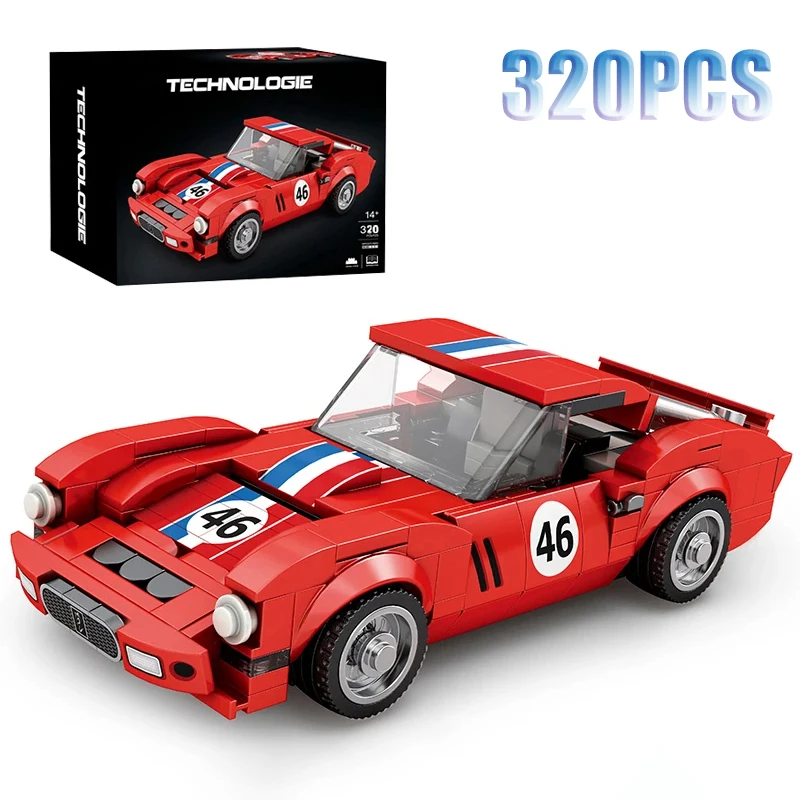Bloques construcción niños - Coches deportivos rojos
