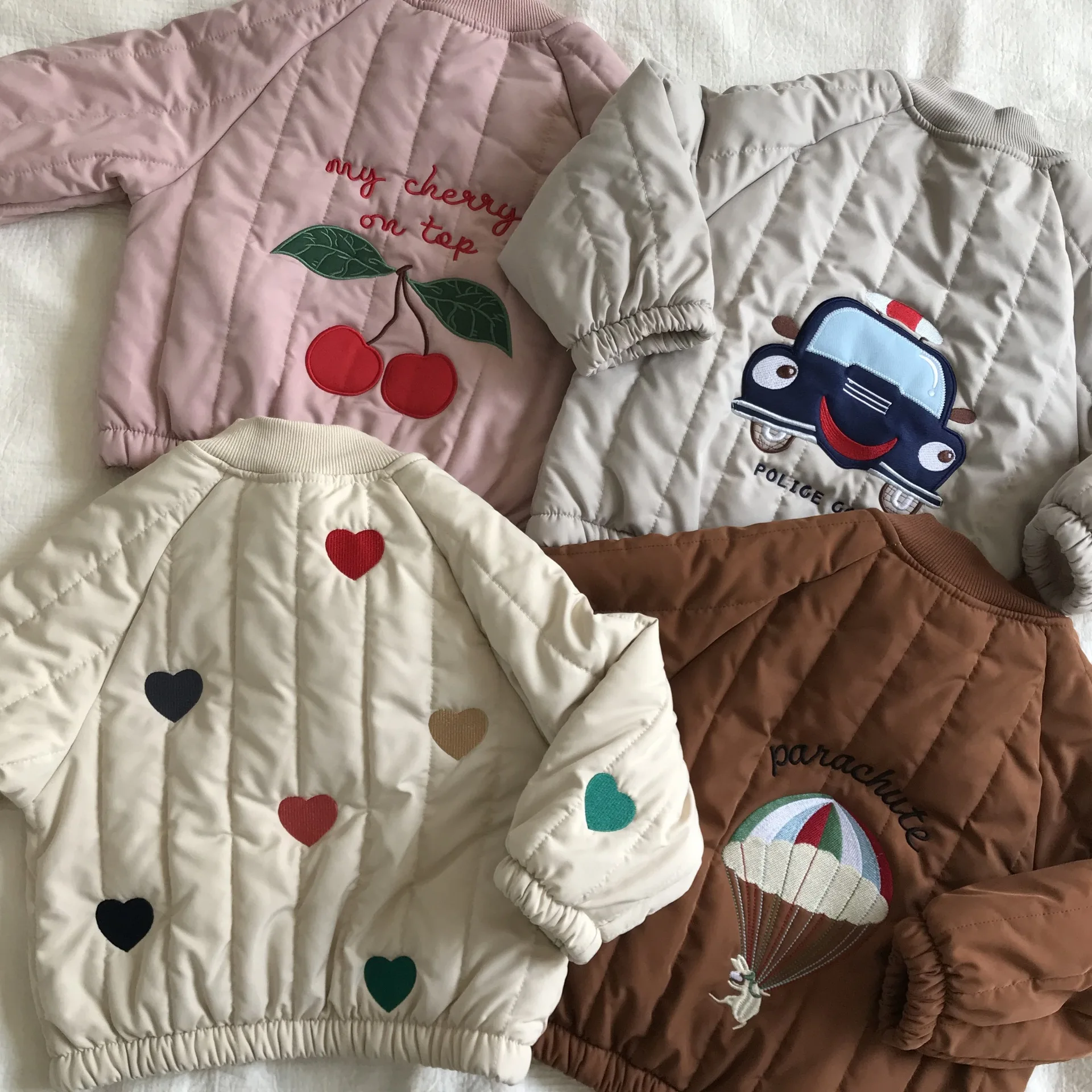 Ropa para niños de 2 a 8 años, Parkas con forro de piel para niñas, chaqueta polar cálida de estilo de dibujos animados para niños, abrigo de béisbol para niños - imagen 4
