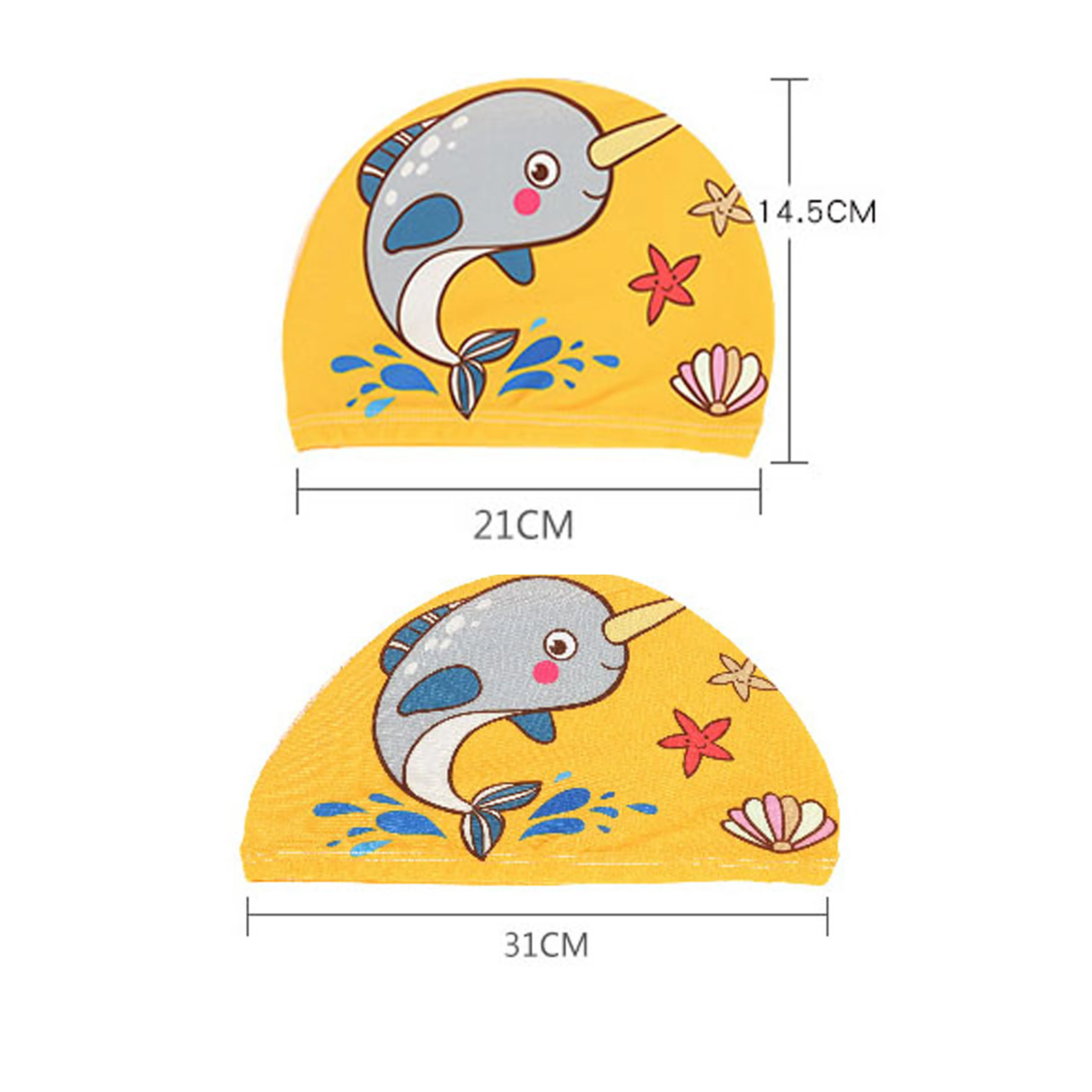 Gorro de baño impermeable con dibujos animados, protección para los oídos, ajustable para niños, niñas y niños, bonitos accesorios de baño para piscina - imagen 5