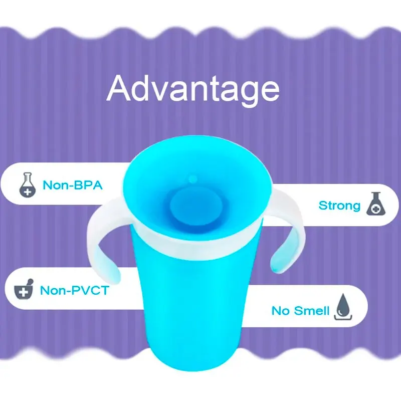 Taza a prueba de fugas 360 grados