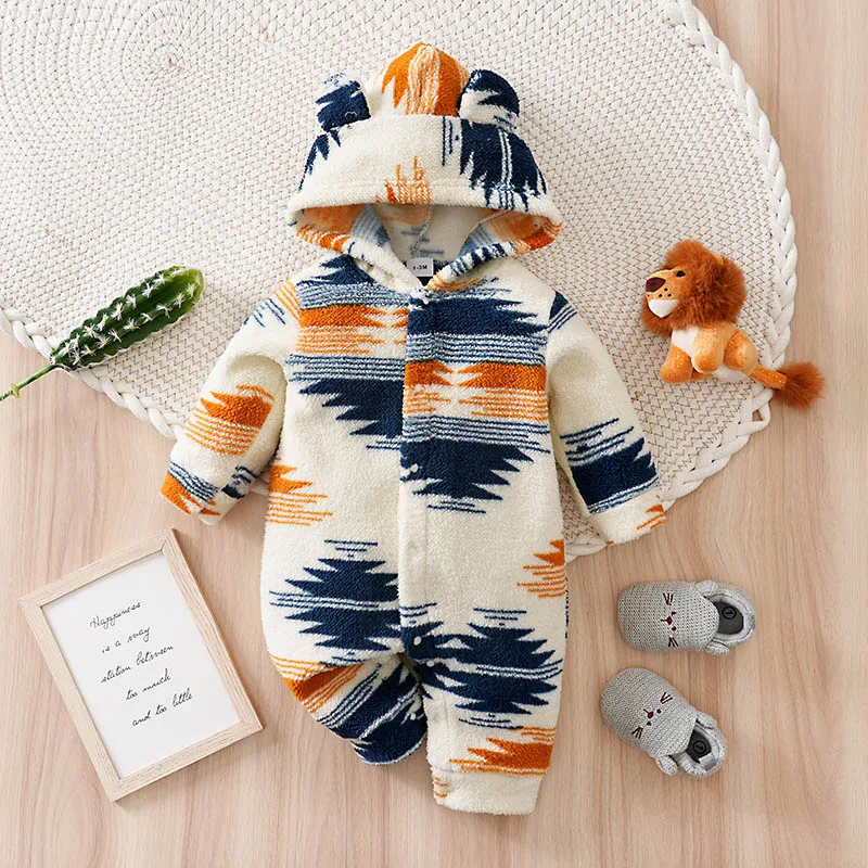 Pelele de punto con capucha Fair Isle para bebé 0-18 meses