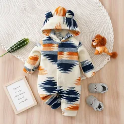Pelele de punto con capucha Fair Isle para bebé 0-18 meses