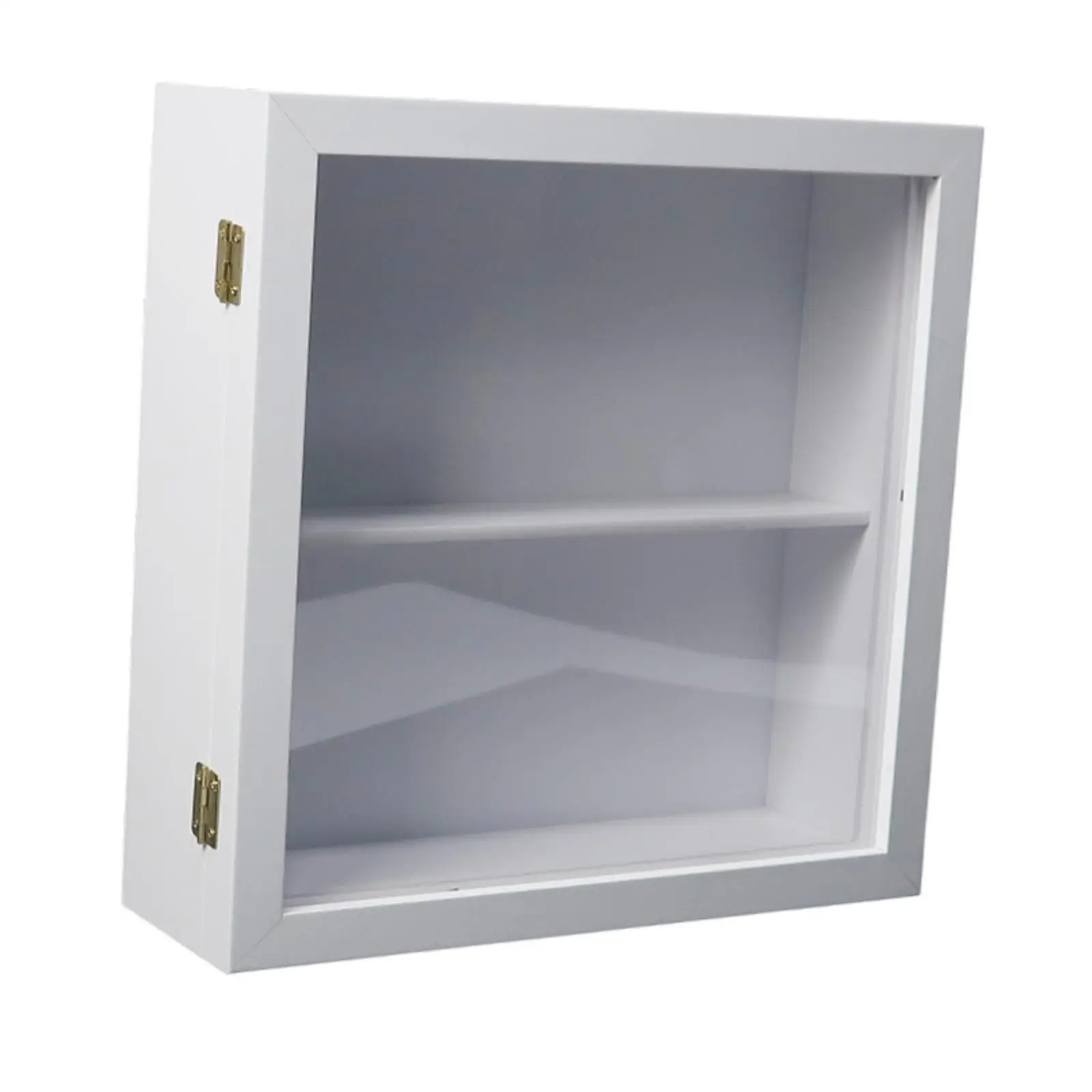 Display Cabinet Wall Mounted Storage Box with Door Flip Design Countertop Cabinet DIY Figures Organizer for Collection