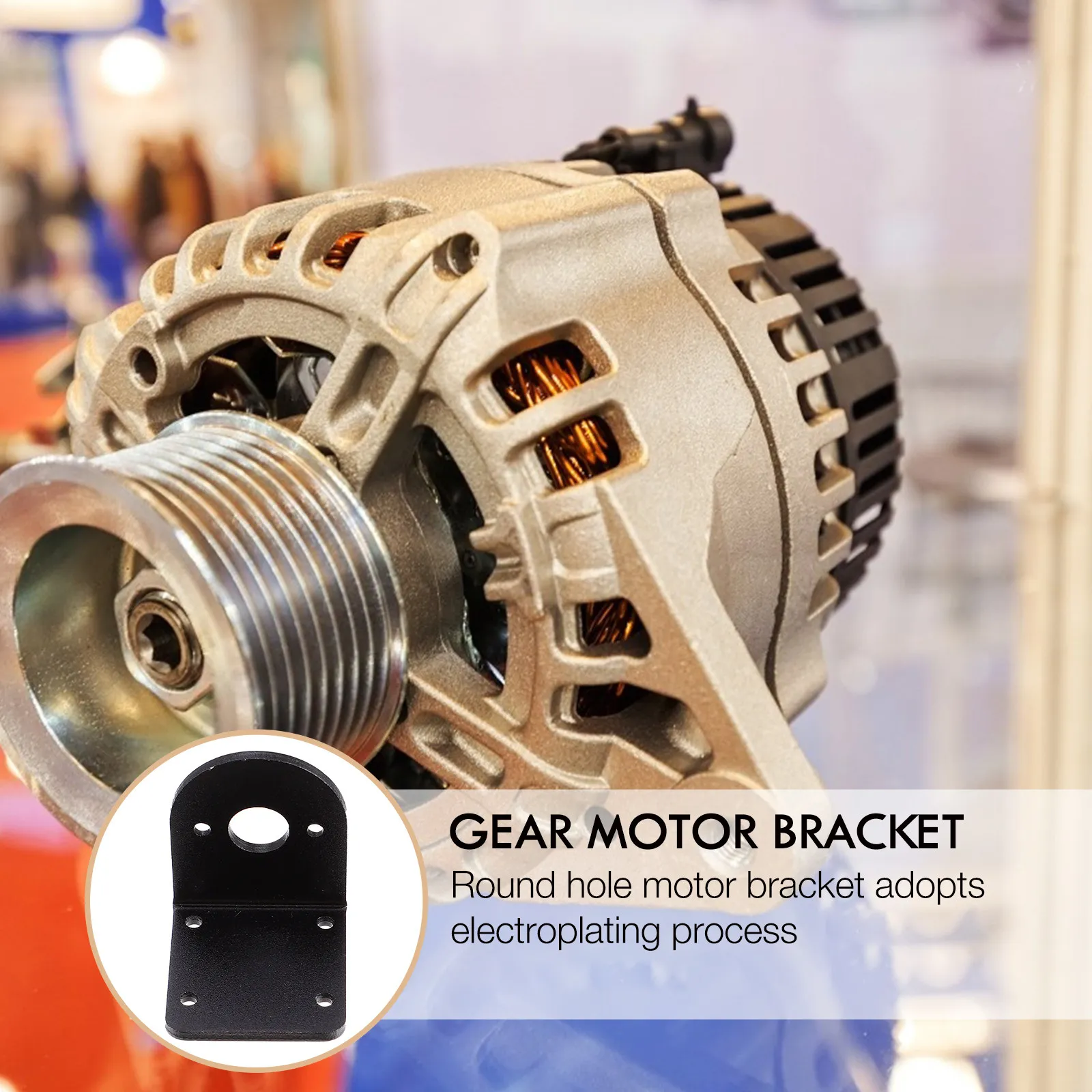 Soporte aluminio motor engranajes – Montaje horizontal resistente - imagen 4