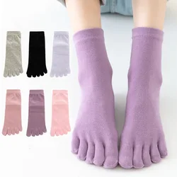 Calcetines de algodon para ninos - Otono-Invierno con rayas y dedos