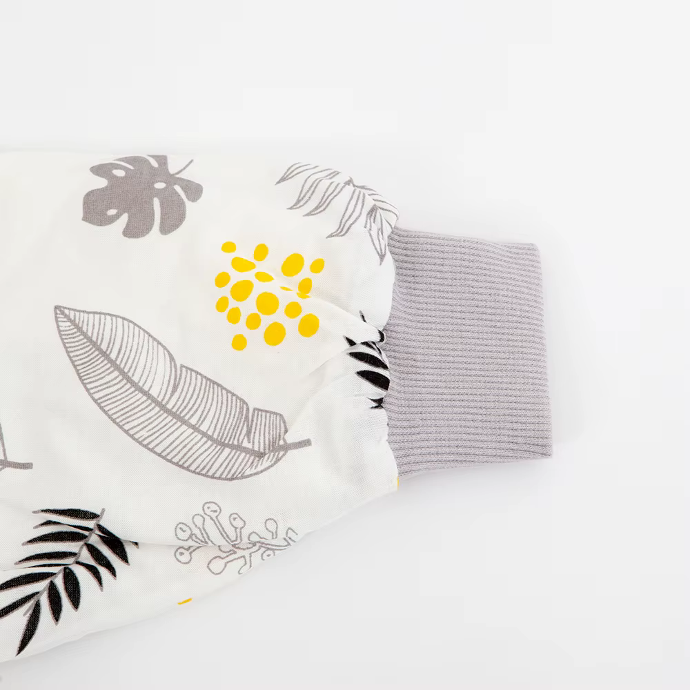 Saco de dormir de algodón para bebé – Estampado hojas 1,5 Tog - imagen 2