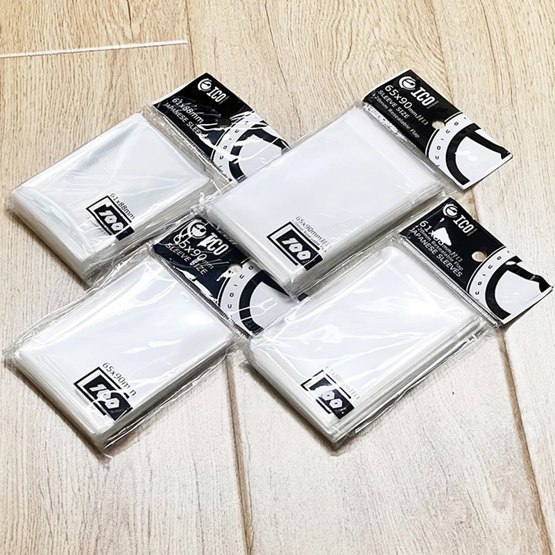    Fundas transparentes para tarjetas, 200 Uds., Protector de tarjetas 65*90mm, álbum de ídolo sellado/sin sellado, fundas para tarjetas de juego de mesa de estrella de fútbol ZYF - imagen 2