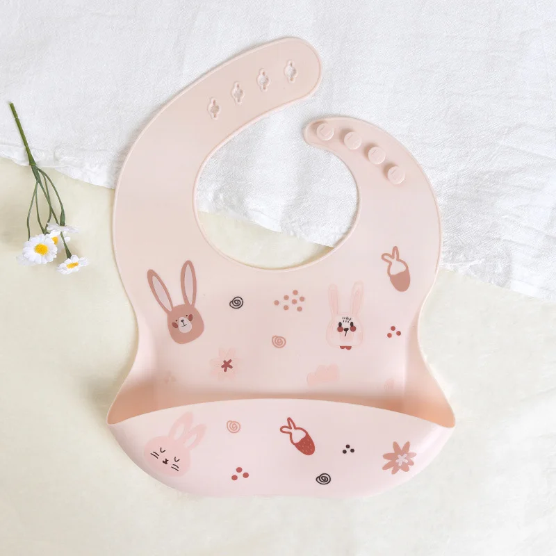 Baberos de silicona plegables para bebé – delantal aprendizaje comida - imagen 3