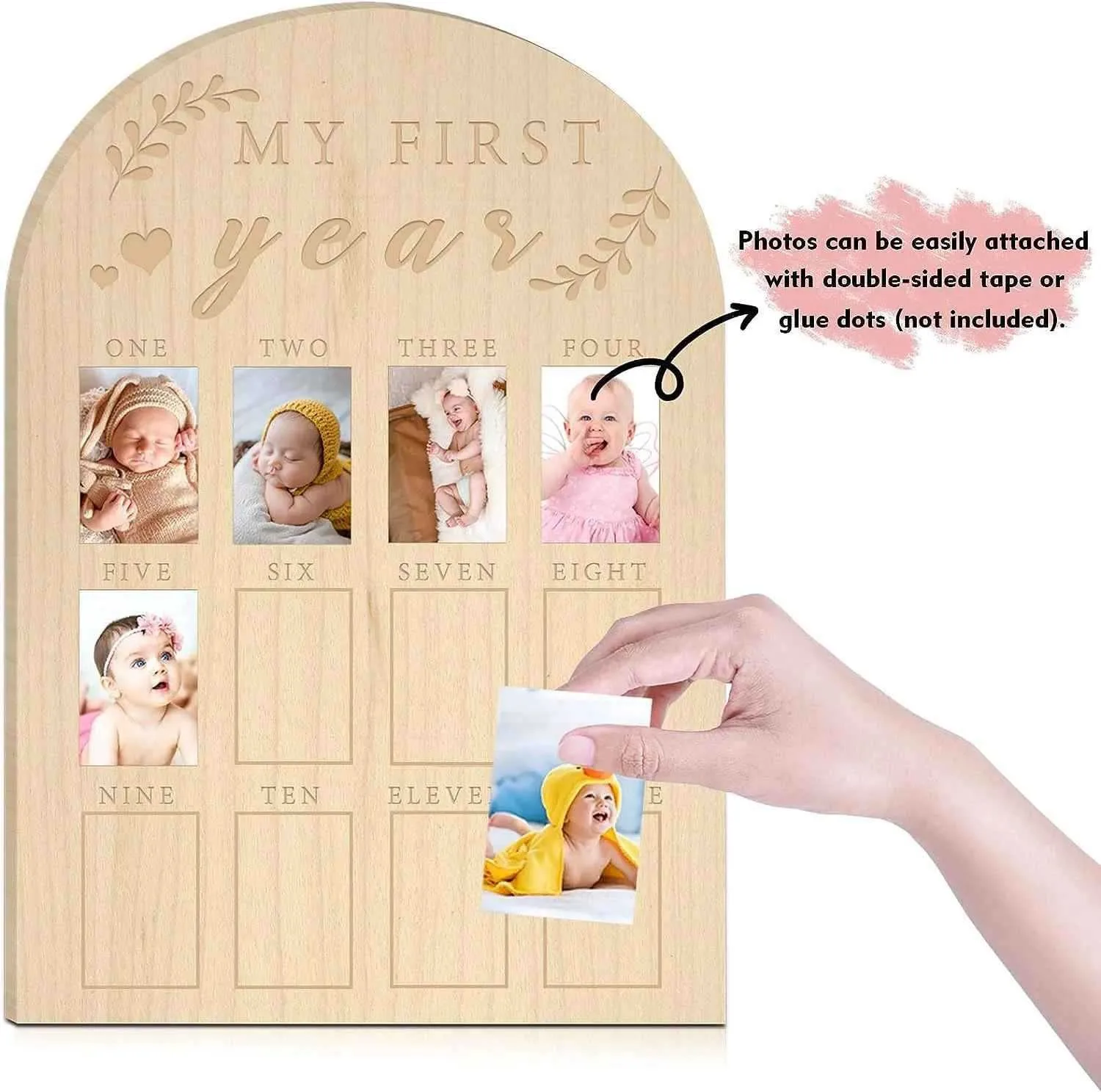Tablero de hitos del bebé – Marco de crecimiento primer año - imagen 5