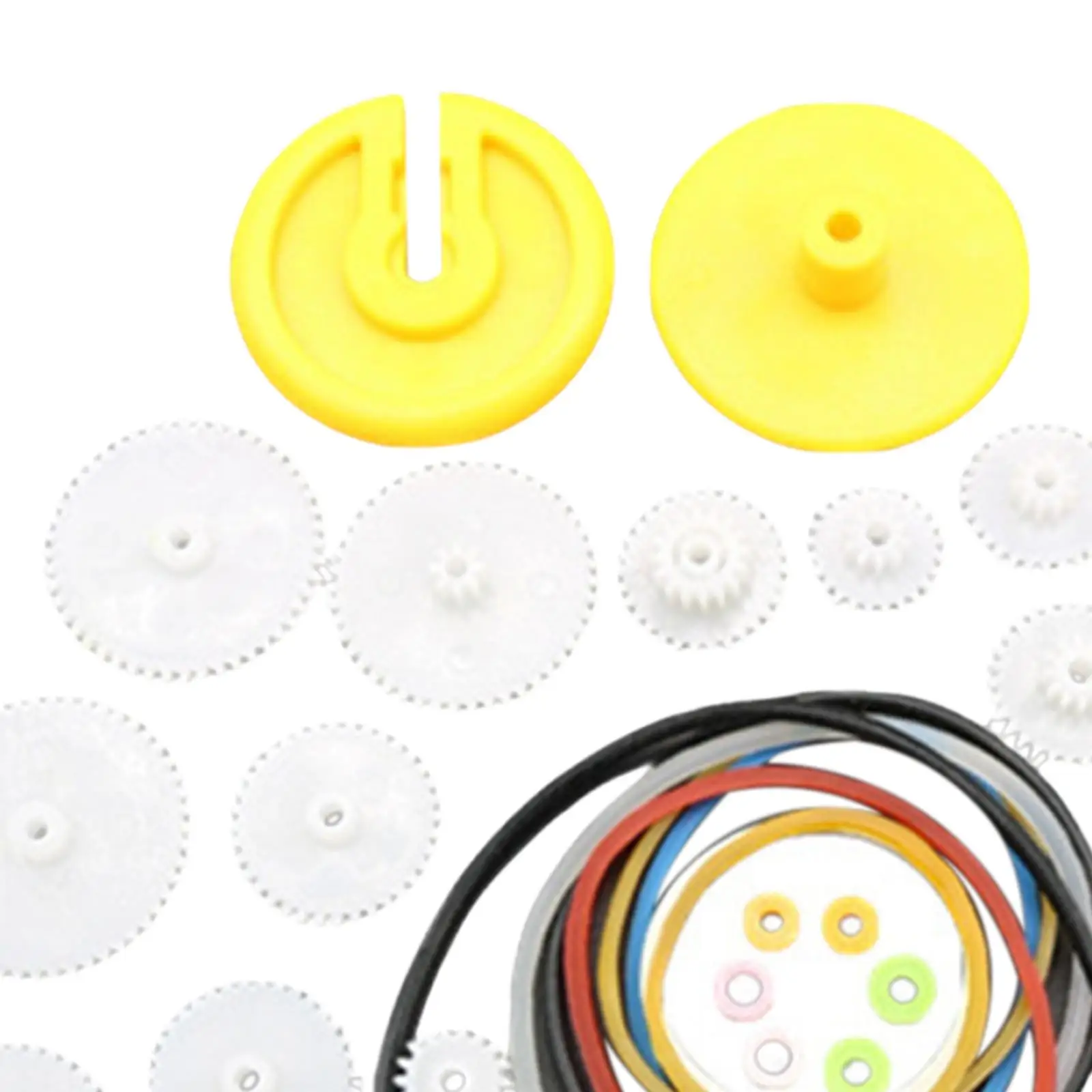 82x Gear Kit Gear Various Gear Axle Belt Bushings for Robot Motor Toy