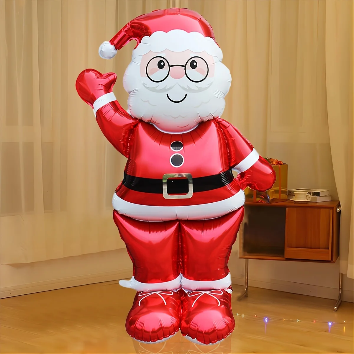 Globo de aluminio de Papá Noel De pie Extra grande, decoración de fiesta de vacaciones de Navidad, suministros de cumpleaños de Año Nuevo, regalo de Pascua, nuevo, 1pc - imagen 3