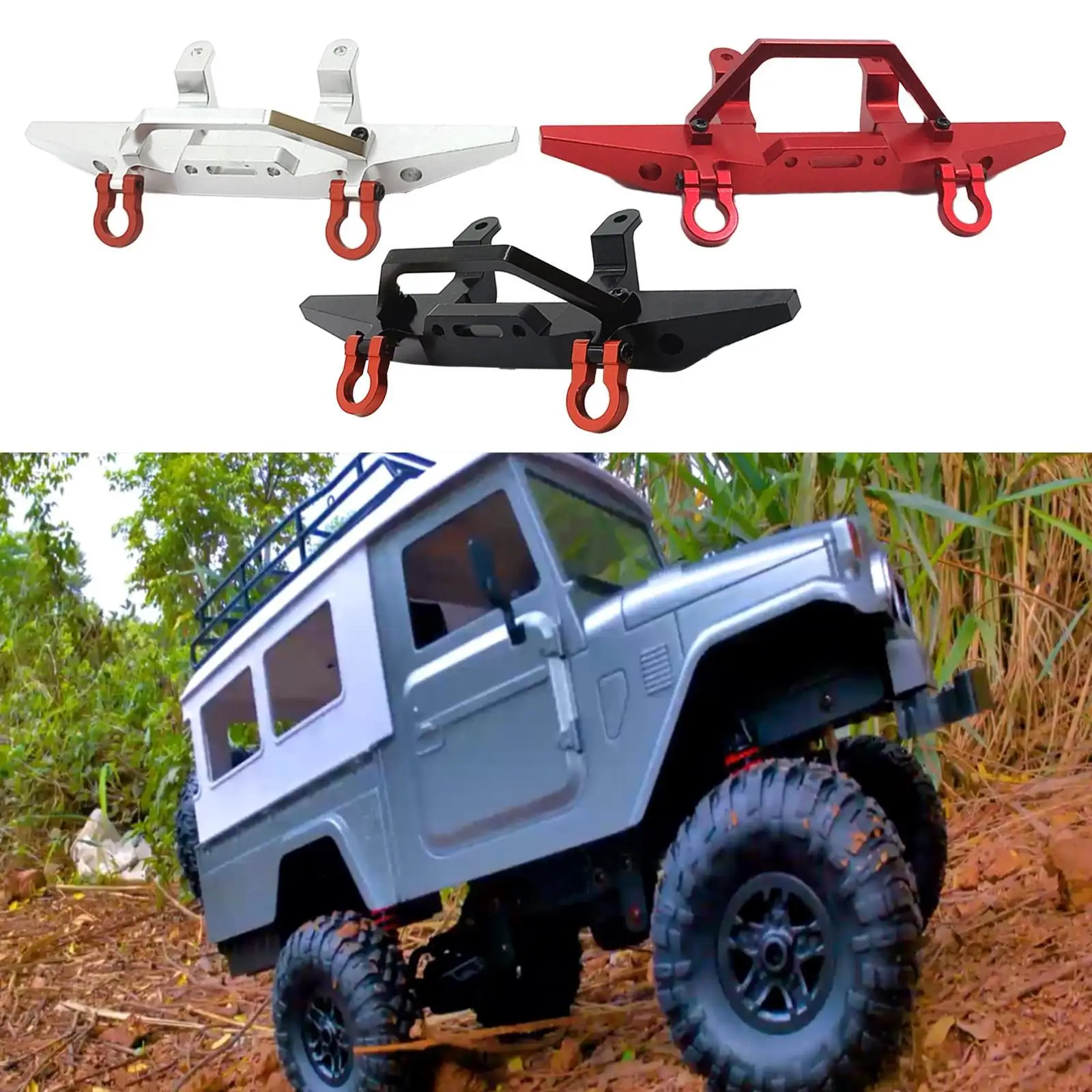 1:12 Aluminum Alloy RC Bumper Easy to Install Sturdy for 99S D90 RC Trucks