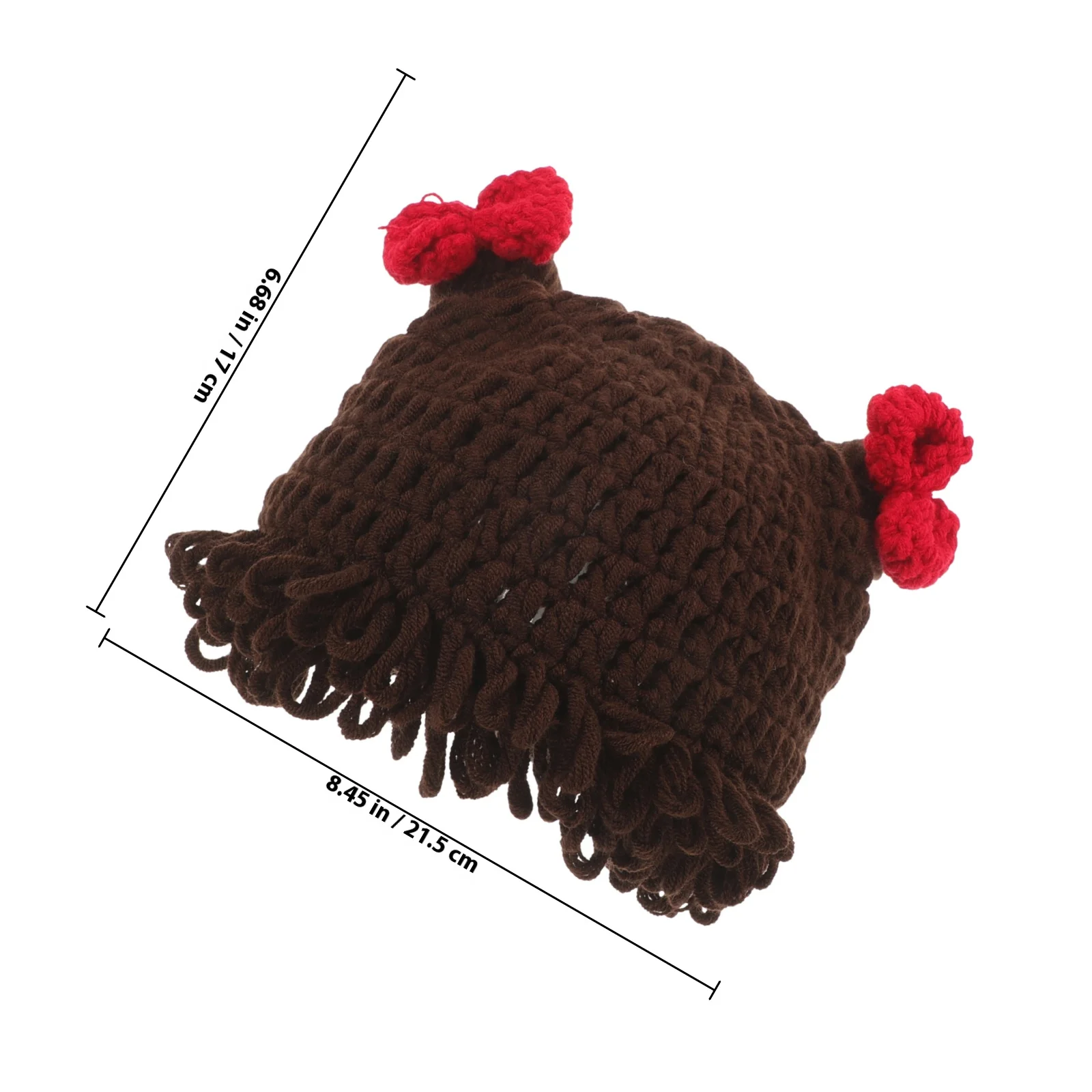 Gorro para niños, gorro de invierno cálido tejido para bebé, hilo suave y transpirable, gorros para recién nacidos con borde elástico para niña - imagen 3