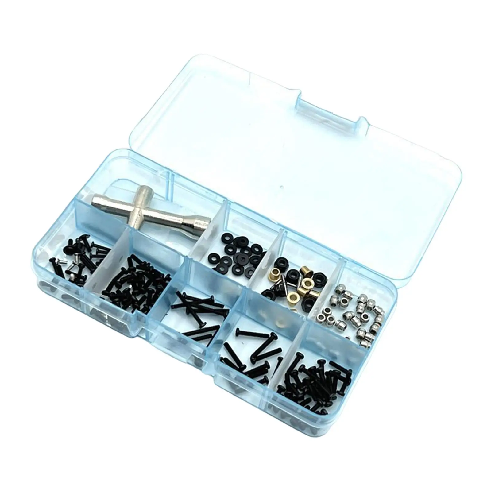 Tornillos metal caja herramientas coche RC - vista principal