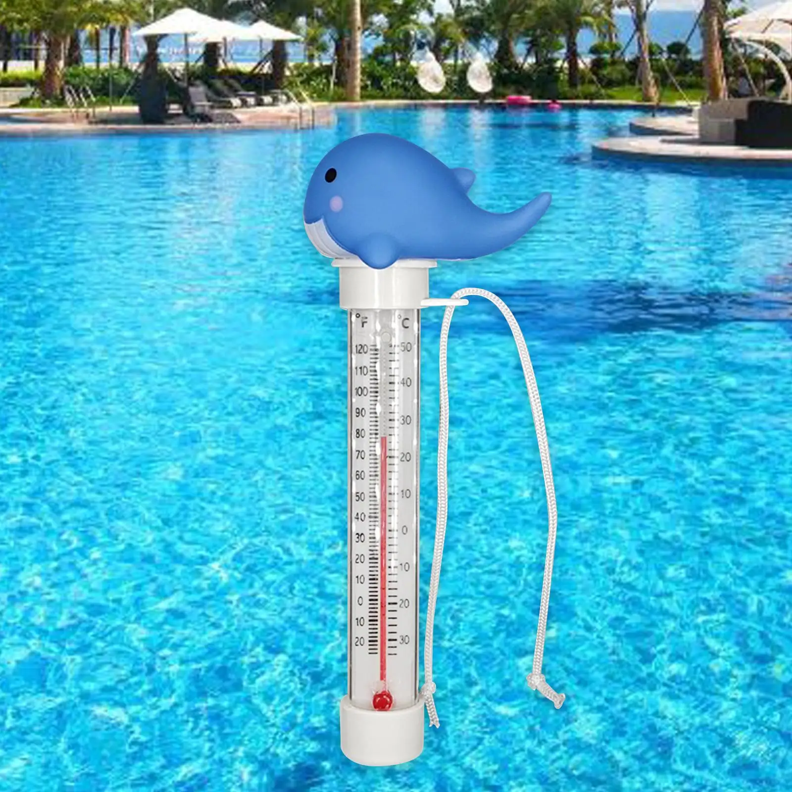 Termómetro de piscina con pantalla grande, termómetro de agua flotante estilo dibujos animados para ducha de Spa y acuario - imagen 5