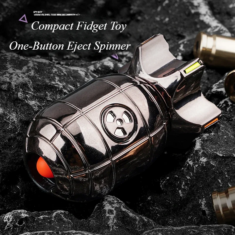 Juguete divertido para niños, Spinner de concha de expulsión de un botón, dispositivo para aliviar el estrés, Spinner de mano, regalos únicos para niños, diversión con disparar - imagen 3