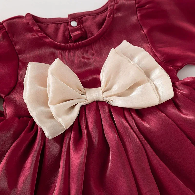 Ress Vestido de princesa coreano con manga larga bebé y sombrero - imagen 5