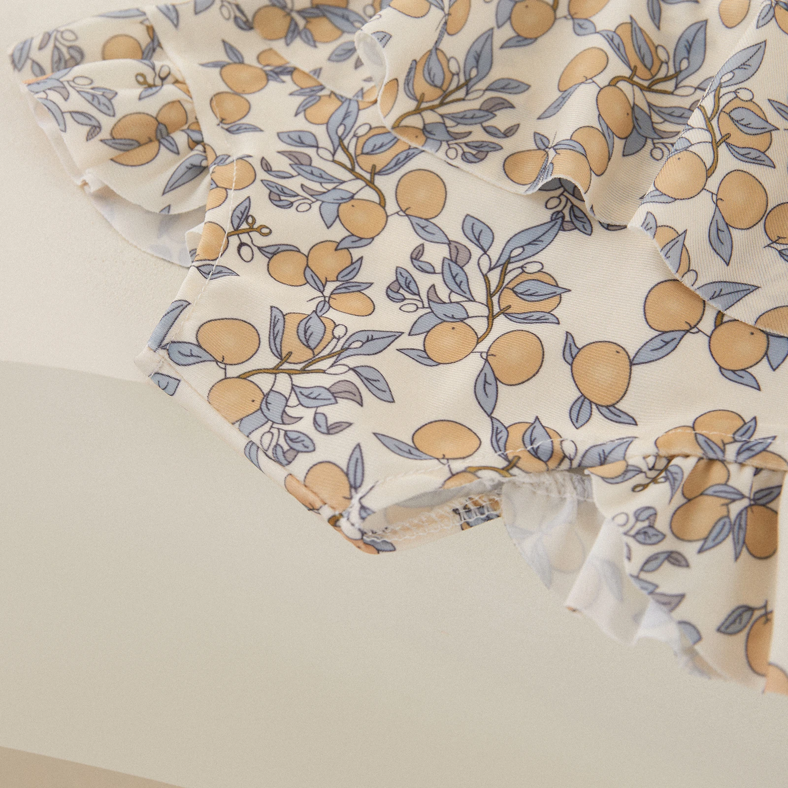 Tregren Bañador para niña con estampado floral de limón y volantes - imagen 5