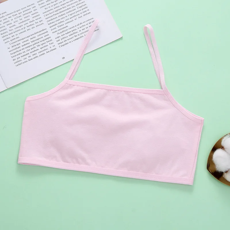 Chaleco de algodón liso sin tirantes para niñas en desarrollo - imagen 3