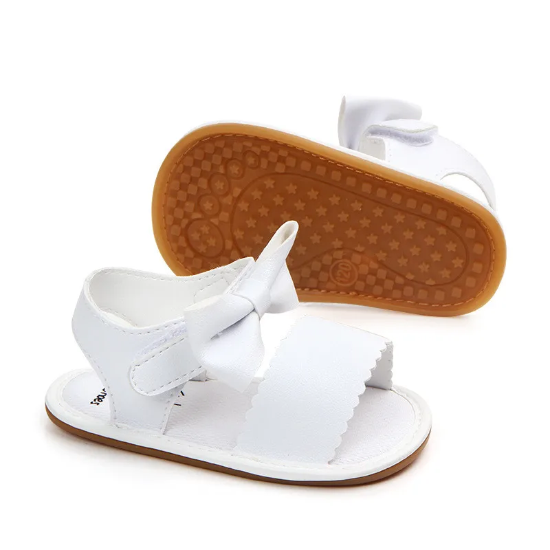 Sandalias para niñas bebés primeros caminantes con lazo – Suela blanda - imagen 3