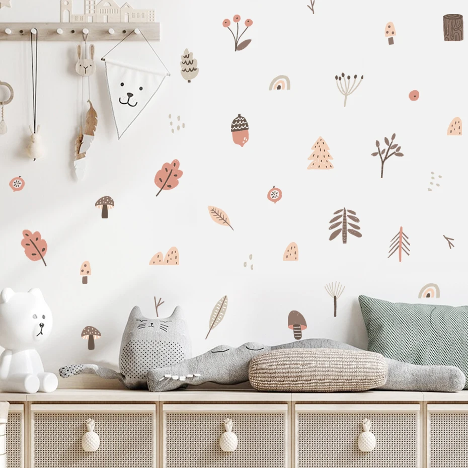 Vinilos decorativos boho con setas y hojas para cuarto infantil - imagen 4