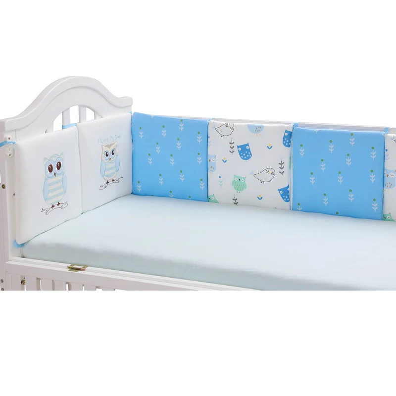 6 unids/lote parachoques de cuna de algodón para cama de bebé, Protector de cuna suave trenzado para bebé, parachoques para recién nacido, parachoques para cuna infantil, Protector nórdico para cama de bebé - imagen 5