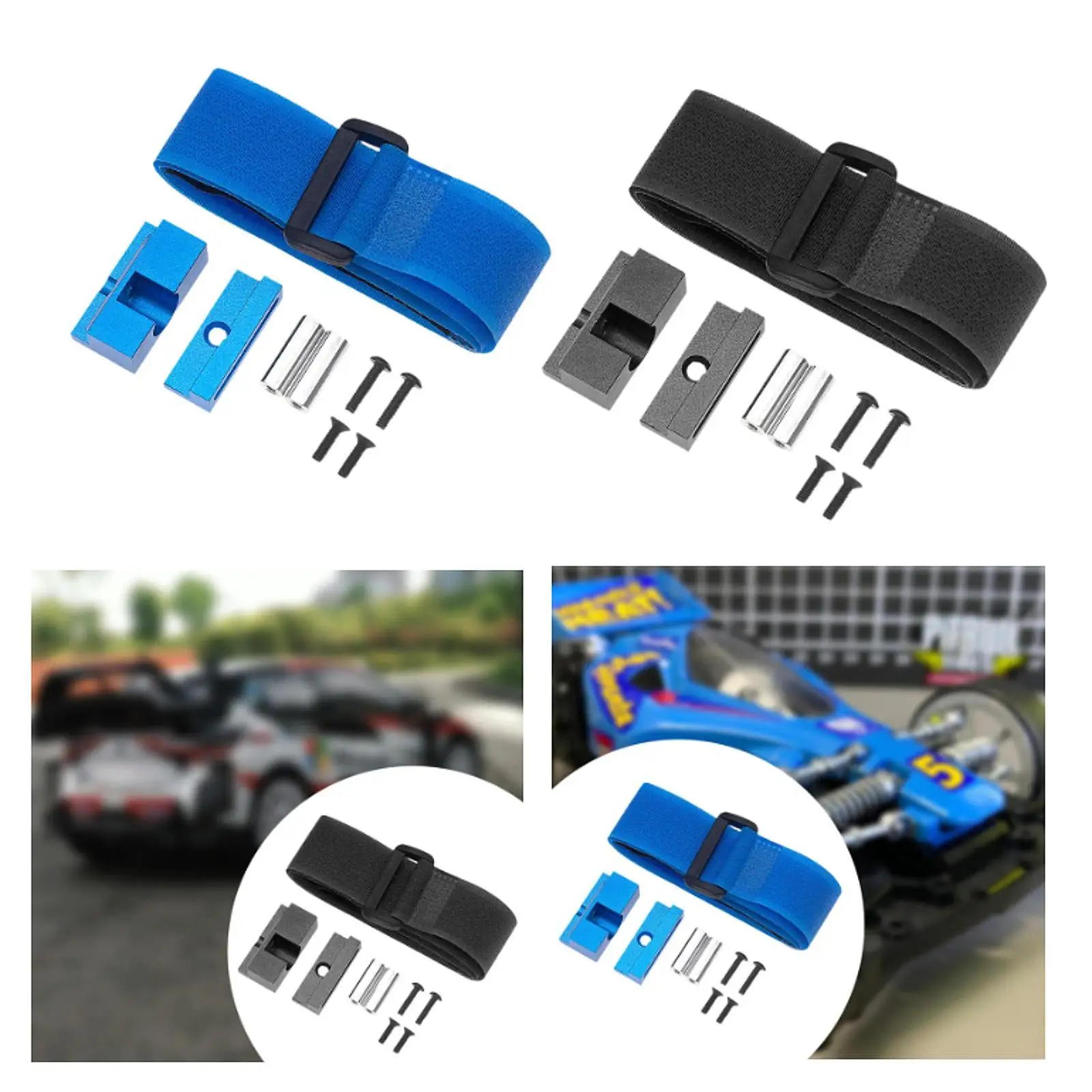 RC Car Battery Modification Cable Tie Fixing Seat DIY Parts Sturdy with Screws for TT02 1/10 Car TT02BR Vehicle Accs Replaces