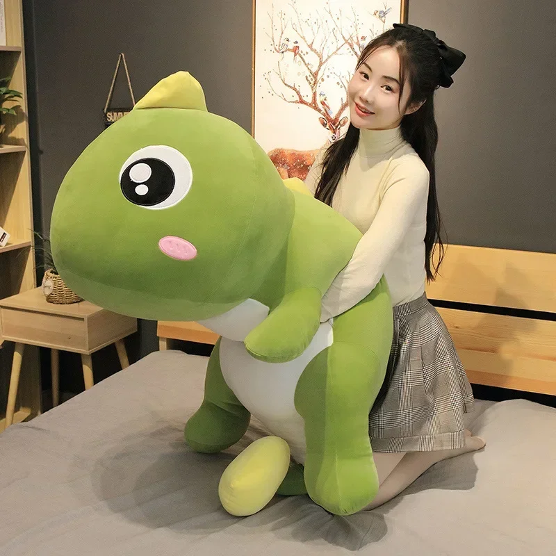 Juguetes de peluche de dinosaurio de 60cm, almohada de muñeco de peluche para dormir, decoración grande, muñeco de Animal, almohada suave para niños, regalos de cumpleaños para novia - imagen 3
