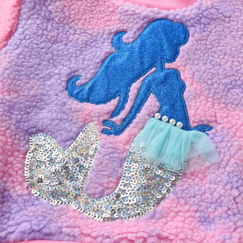 Jersey polar con apliques de sirena para niña - imagen 4