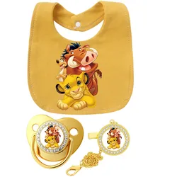 Baberos de algodón con estampado de anime, baberos amarillos para bebés, juegos para recién nacidos, chupetes y porta chupetes, toallas para saliva, el mejor regalo