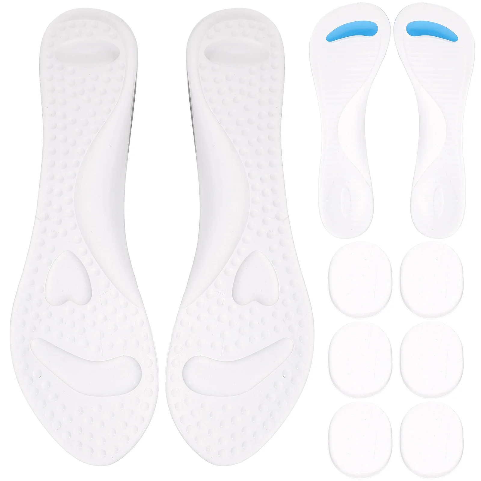 Almohadillas de Gel para tacones altos, soporte de cojín de Gel suave y transpirable, revestimientos de talón cómodos para zapatos, plantilla de alivio de presión, 10 Uds.