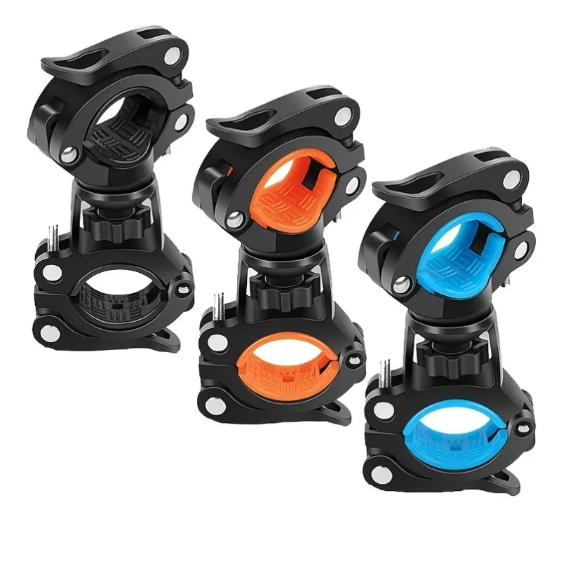 Soporte para bicicleta mejorado - 360 °   Linterna con rotación de 3 configuraciones y soporte para mini bomba |   Perfecto para paseos nocturnos (sin batería) - imagen 5