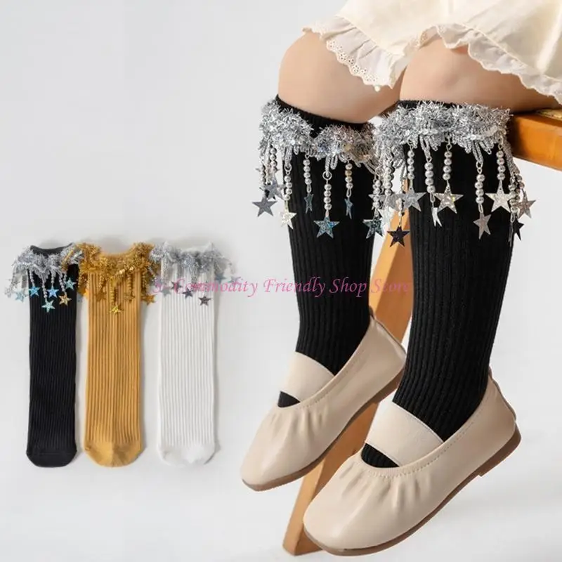 85AE calcetines calcetines hasta rodilla para niña estudiante hasta muslo calcetín pantorrilla - imagen 4