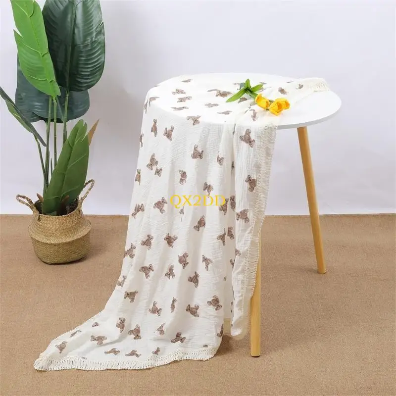 QX2D Hermosa manta para bebés Suaves Manta Recién nacida para niños o niñas para Cot Car - imagen 4
