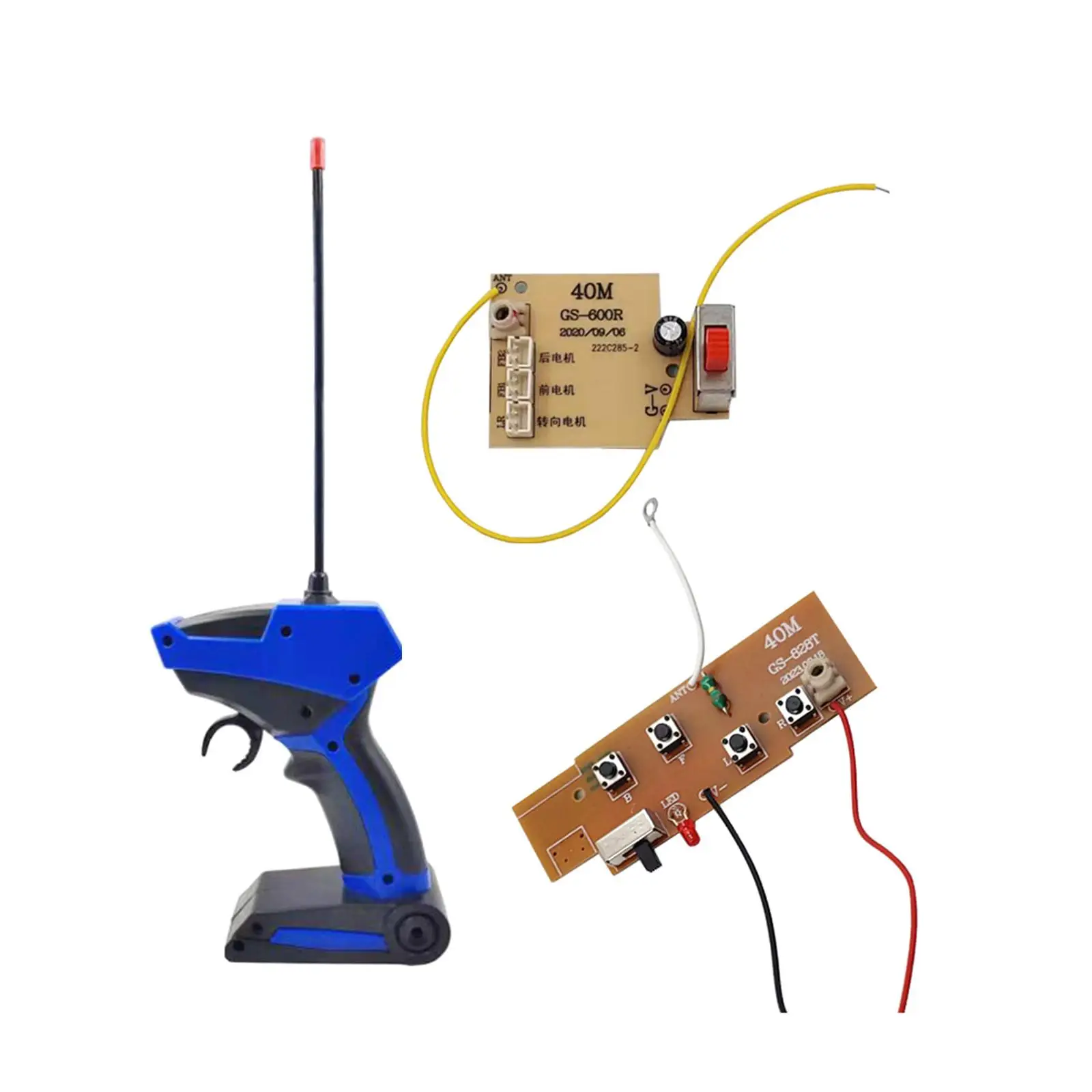 Transmitter and Receiver Board RC Circuit Module Circuit Plate DIY RC Parts Circuit Board with Remote Control for RC Toy Parts