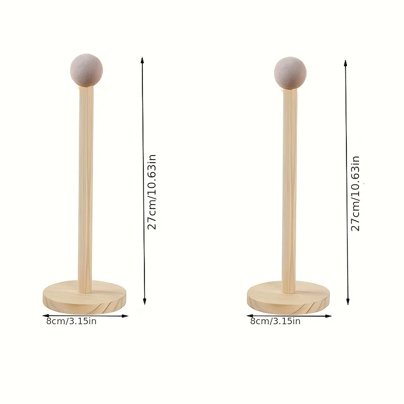 Organizador de pelo infantil multicapa de madera para gomas y clips