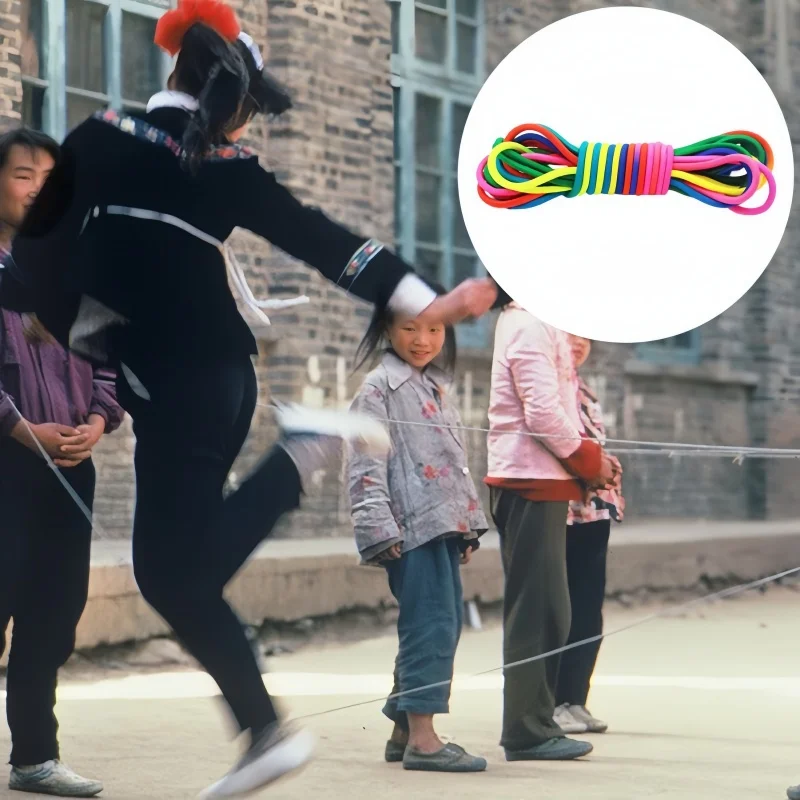 Cuerda para saltar de 5-10m, banda de goma, juguete de movimiento, cuerda para saltar para niños, cuerdas de entrenamiento, juguetes para niños, ejercicio de entrenamiento, regalo de nailon para niñas - imagen 5