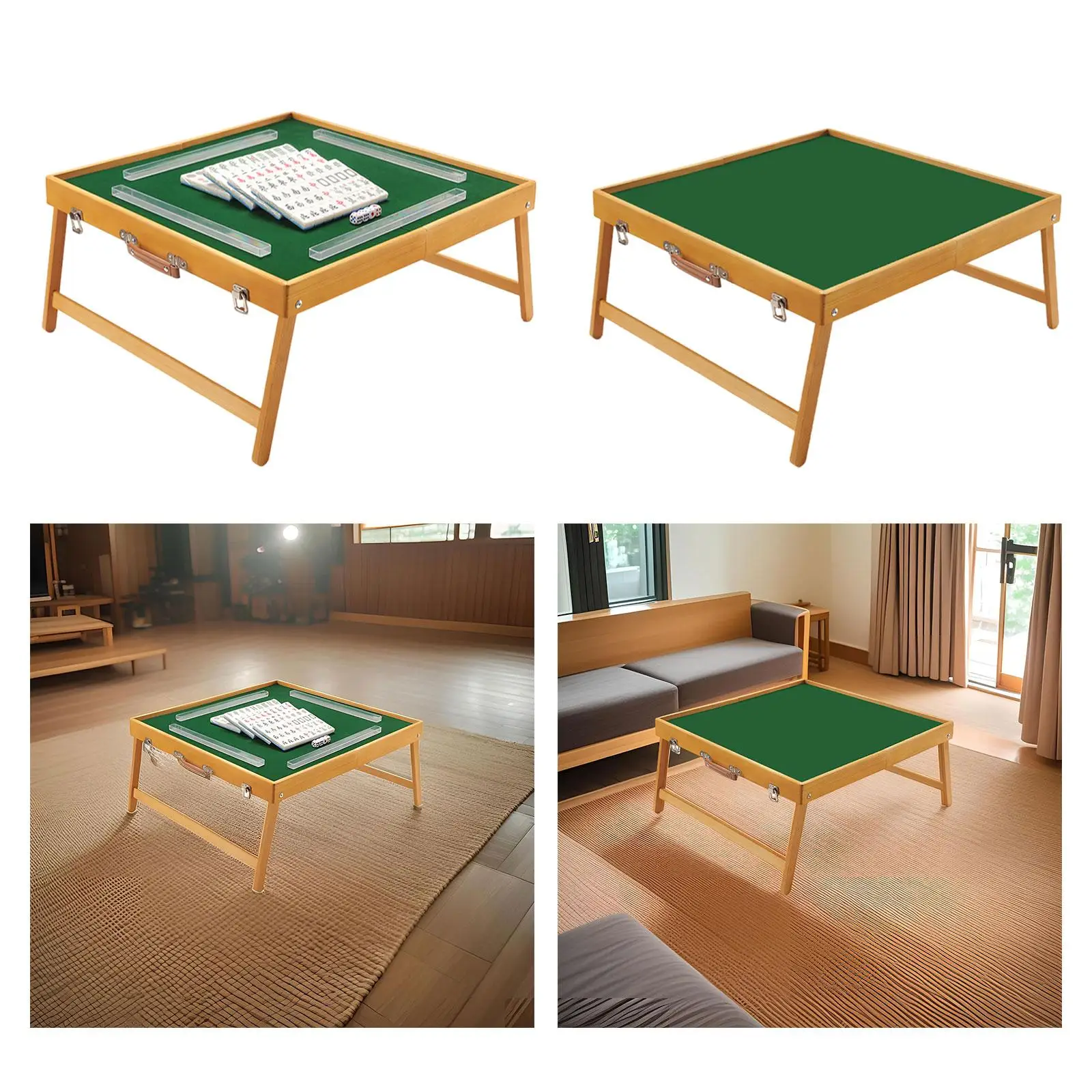Portable Travel Mahjong Table Entertainment Mini Mahjong Set Folding Table for Birthday Travel Party Outdoor Family Leisure Time