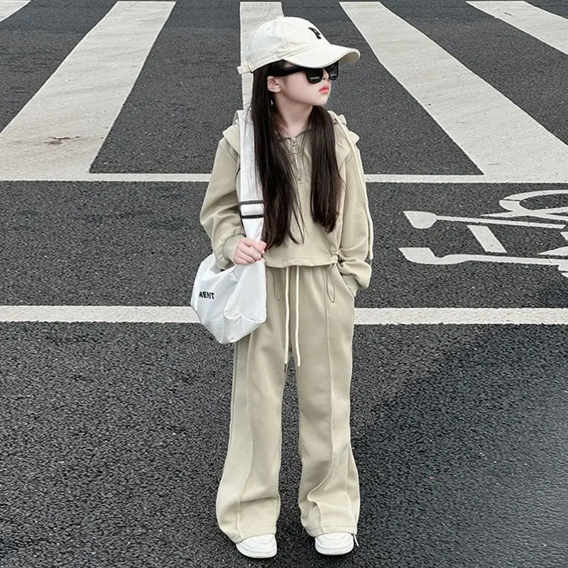 Conjunto acolchado de invierno para niñas con capucha cálida - imagen 4