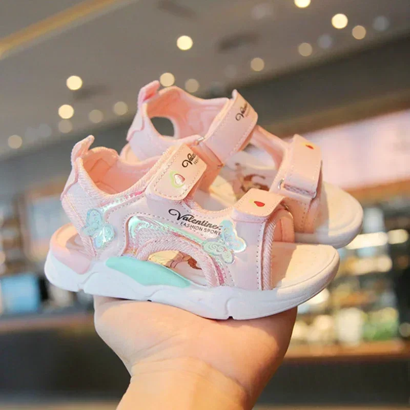 Sandalias gladiador de niña florales de verano con dibujos - imagen 5