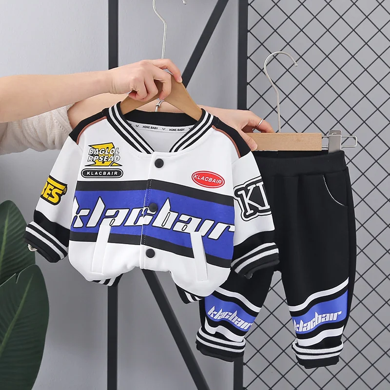 Nueva ropa de primavera y otoño para niñas, trajes para niños, chaqueta deportiva, pantalones, 2 unids/set, disfraz informal para niños, chándales para niños - imagen 2