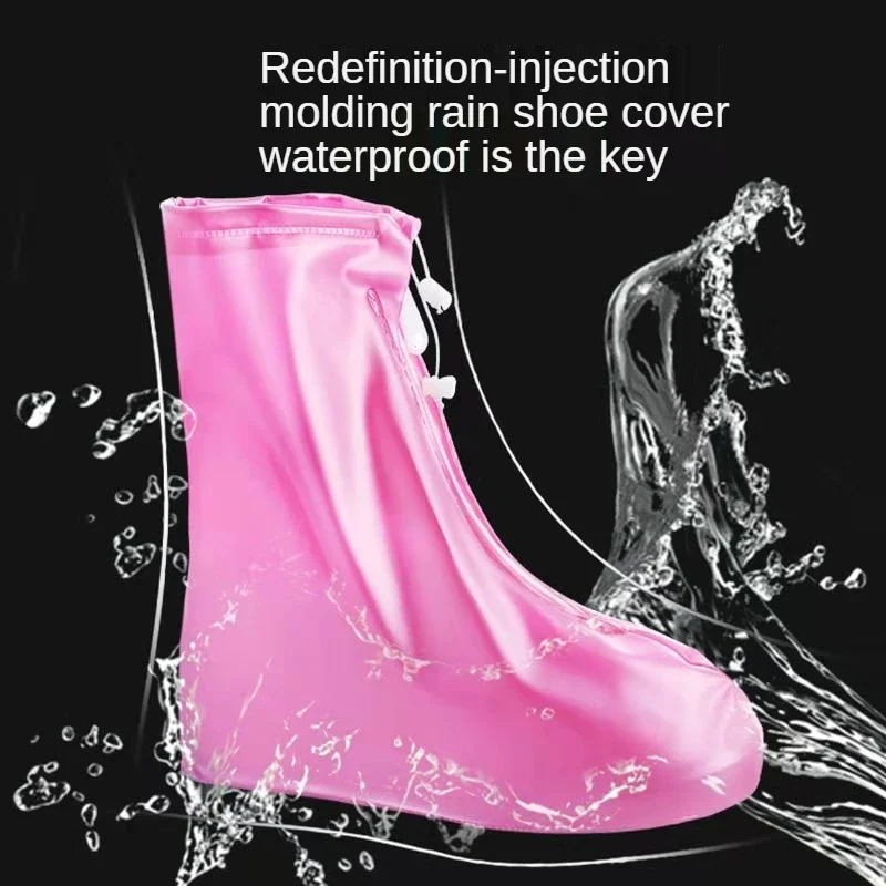 Nueva cubierta para botas de lluvia con capa impermeable, antideslizante, resistente al desgaste, gruesa, impermeable, cubierta para botas de lluvia reutilizable para hombres y mujeres - imagen 2