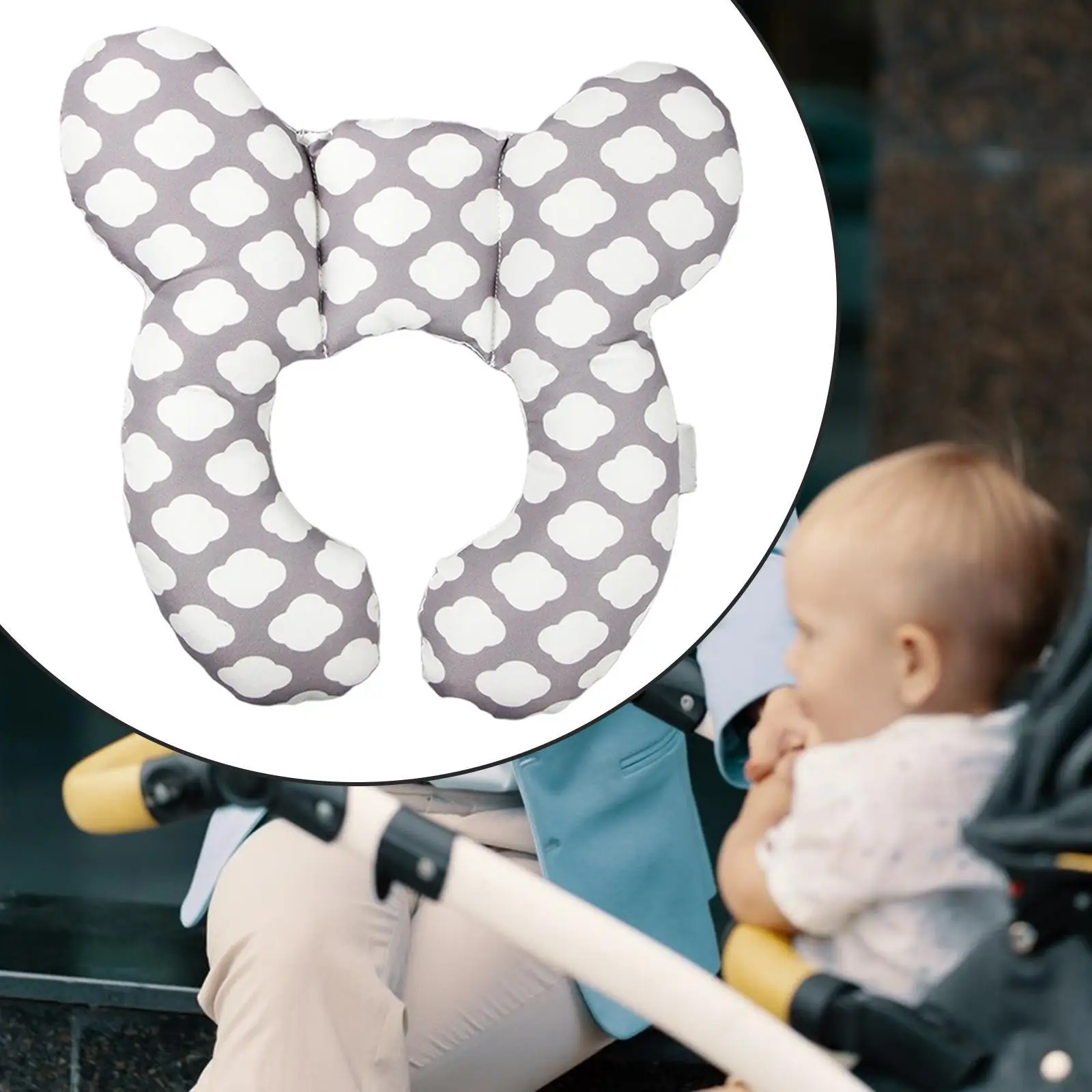 Baby Neck Pillow U Shaped Infant Head Protect Pillow Head and Neck Support Pillow for Stroller Car Seat Pushchair Carseat Infant