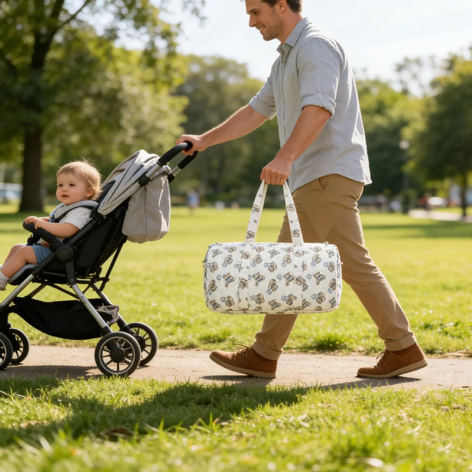 Bolsa de maternidad grande para hospital – Porta pañales y biberones - imagen 4