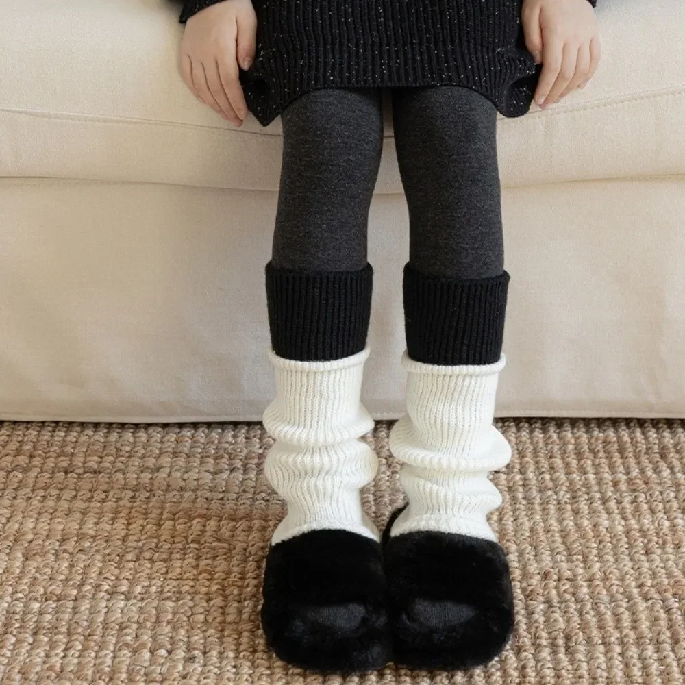 Nuevos calentadores de piernas gruesos, calcetines de tubo medio tejidos Lolita, calcetines Harajuku a media pantorrilla, Otoño e Invierno - imagen 5