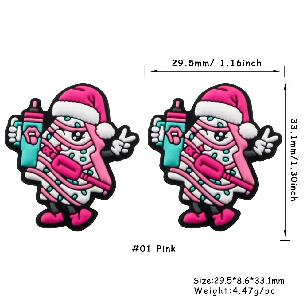 Cuentas focales de silicona estereoscópicas para fabricación de llaveros, pulsera, productos hechos a mano, mono, pingüino, Navidad, 5/10 piezas - imagen 2