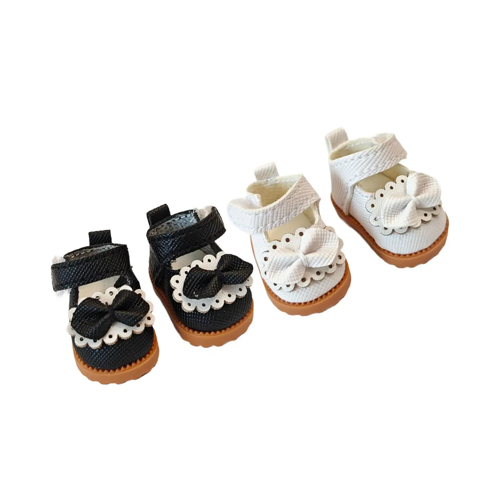 Plush Doll Shoes 2 Pairs Soft Photo Props Decoration Kids Gift Flexibility