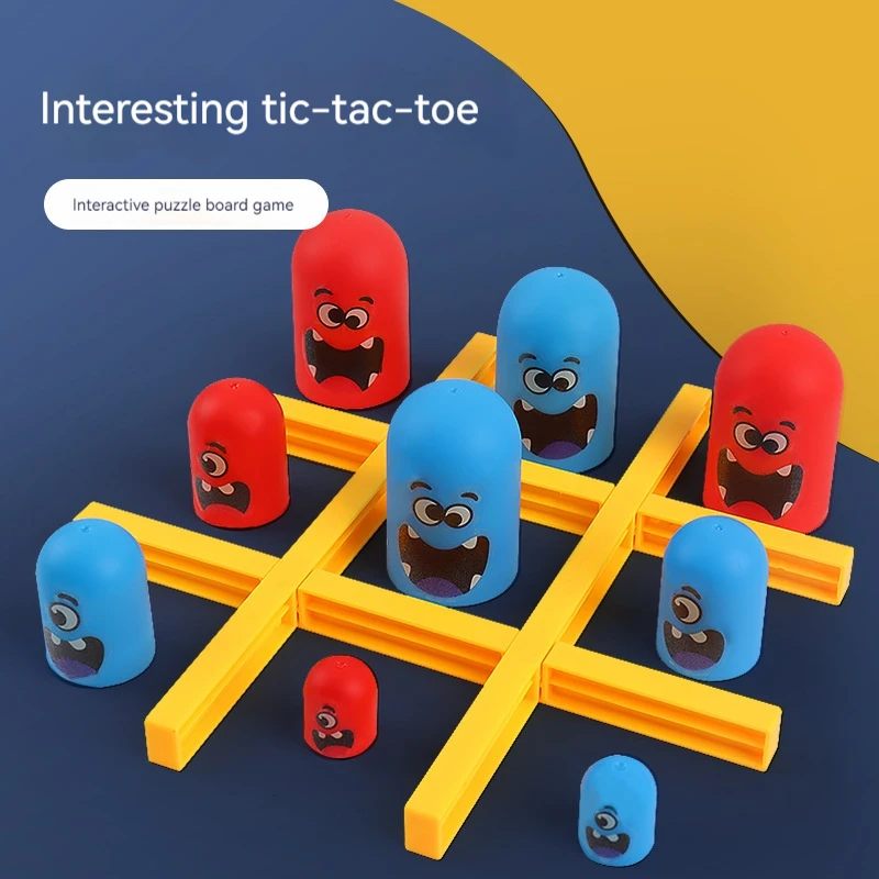 Divertidos juegos de mesa Tic Tac Toe intelectual gran comiendo ajedrez pequeño interactivo multijugador juegos de fiesta juguetes para niños adultos