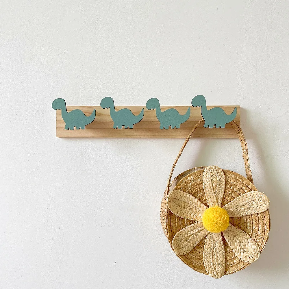 Ganchos montados en la pared, estante de almacenamiento de dibujos animados, toalla de baño, colgador de sombrero, llavero decorativo para dormitorio, perchas para ropa y abrigos, 1 ud.